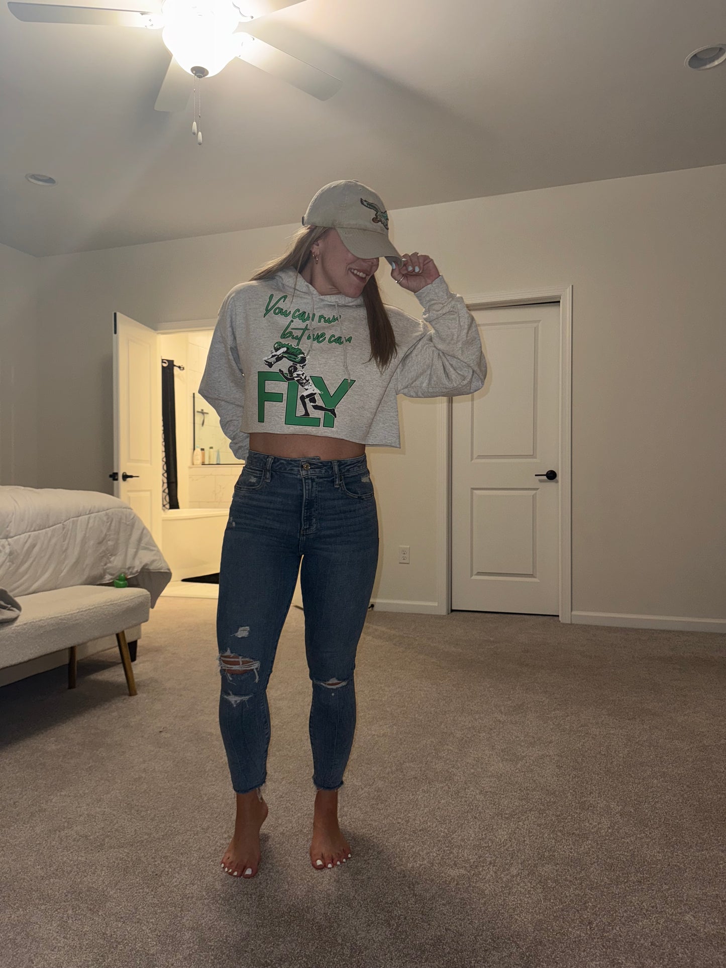 But we can FLY ash gray hoodie