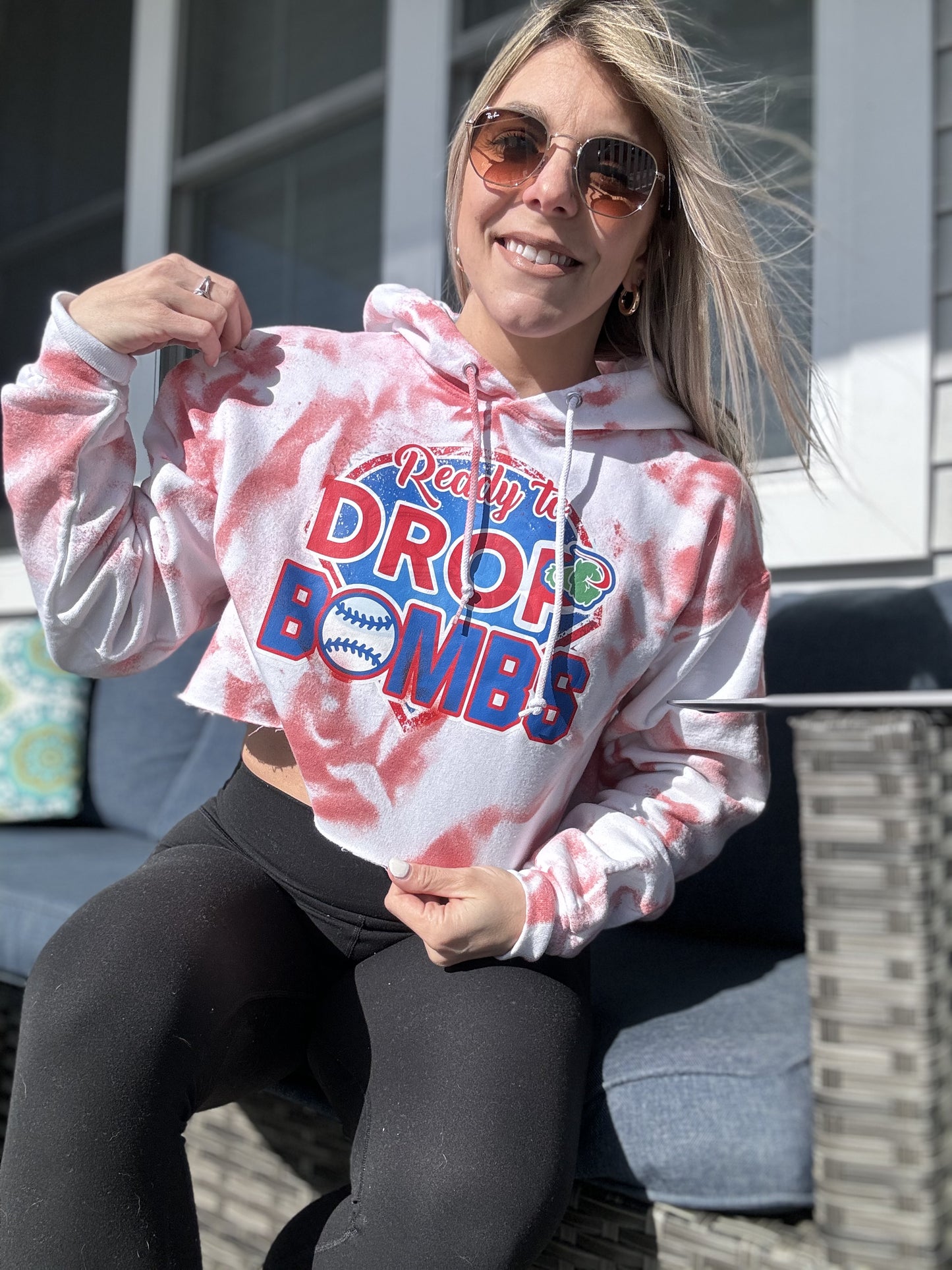 Ready to Drop Bombs sweatshirt spray dye
