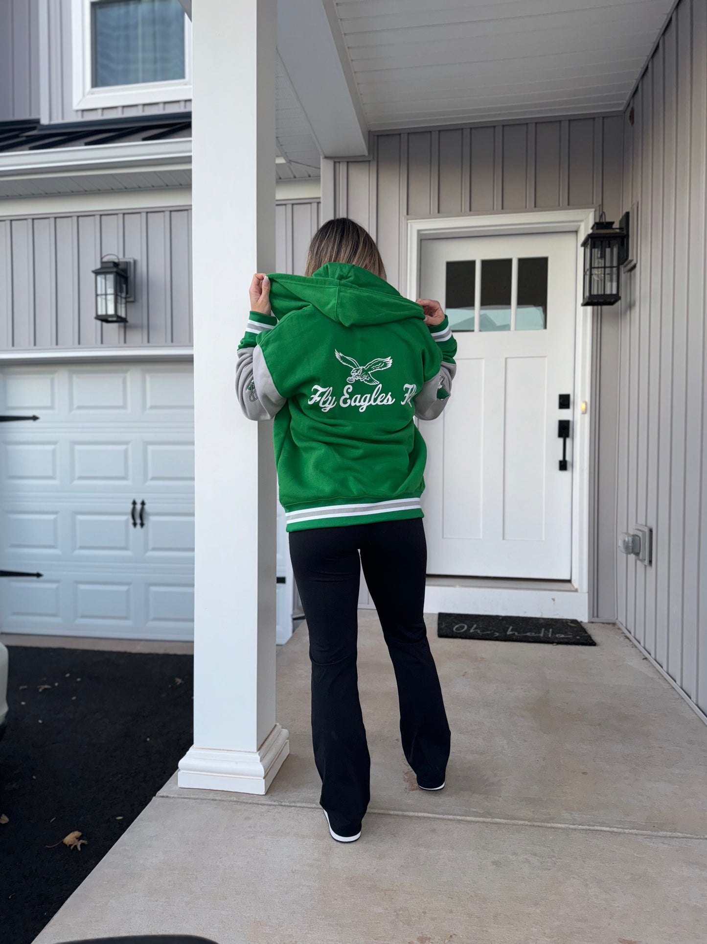 NFL Eagles Retro-logo zip up hoodie