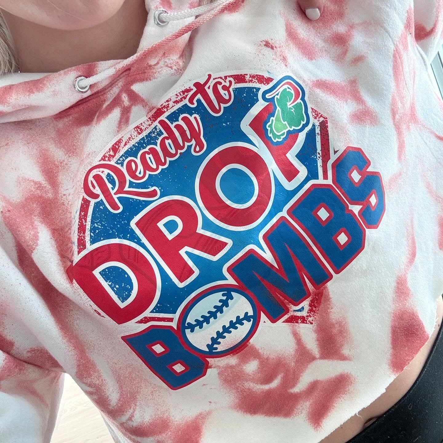 Ready to Drop Bombs sweatshirt spray dye