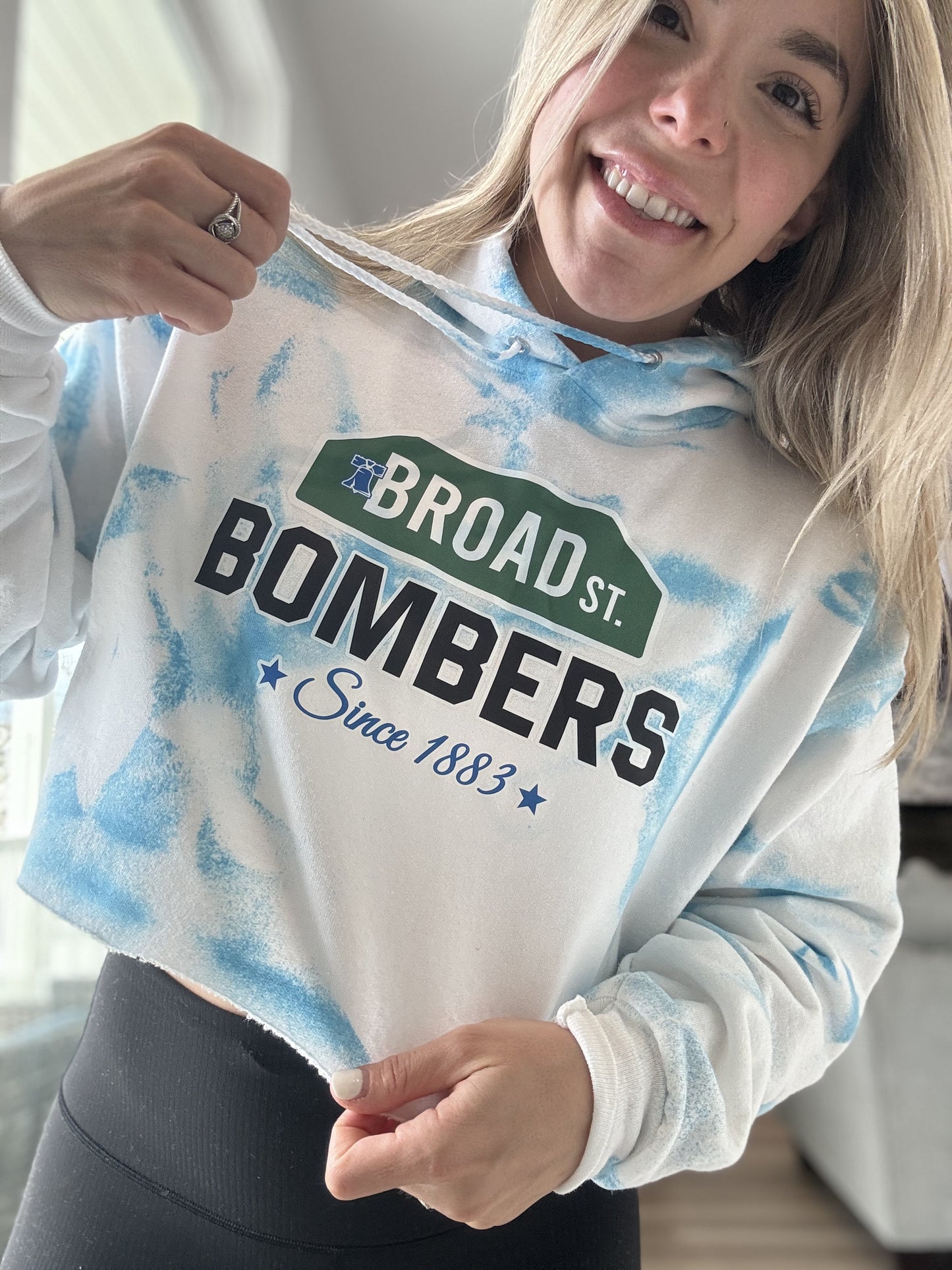 Broad St Sign sweatshirt- blue