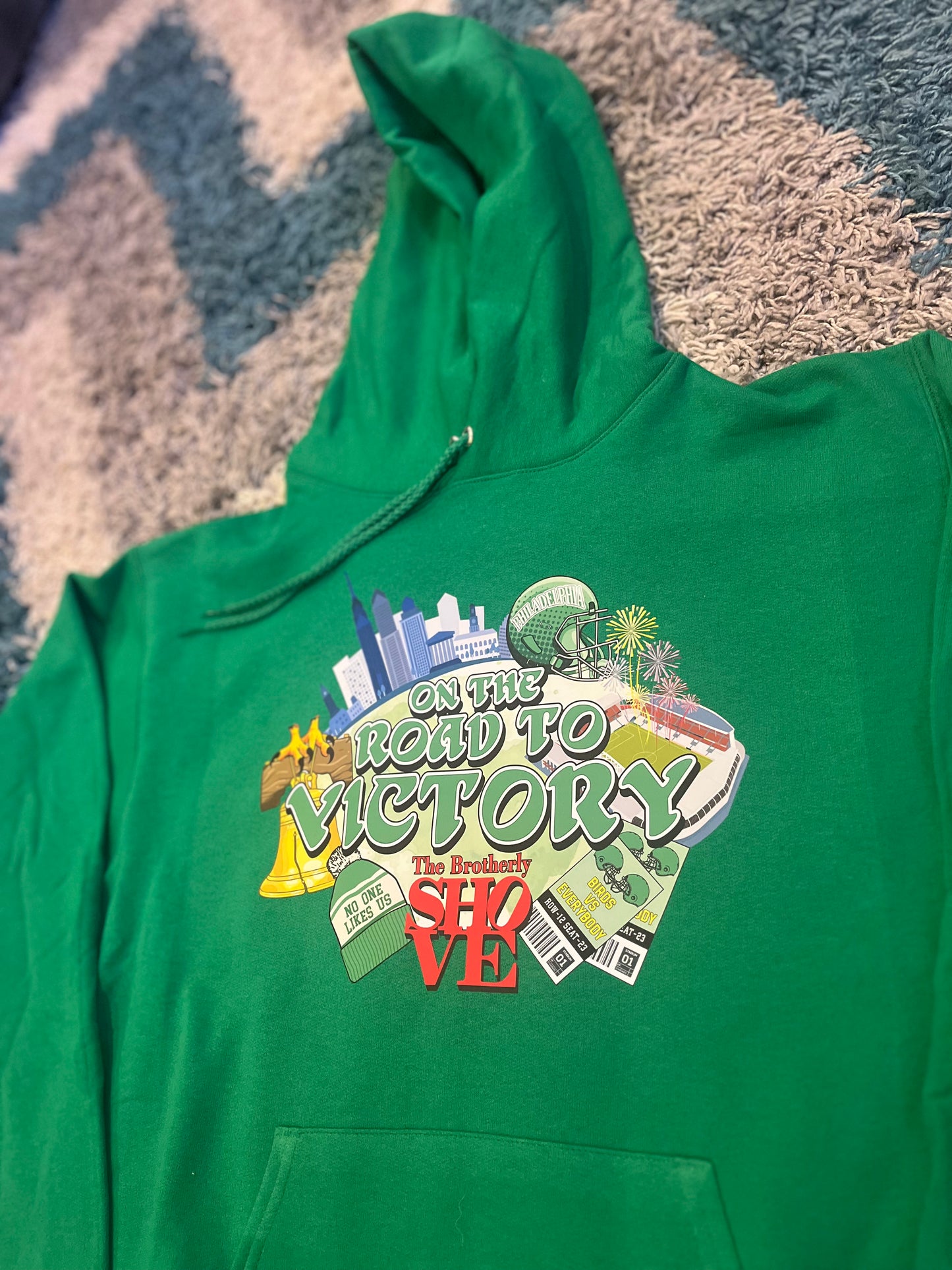 Road To Victory kelly green sweatshirt