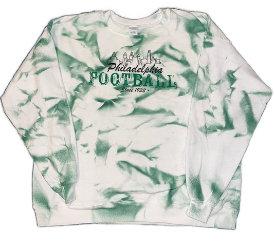 Skyline Football spray dye crewneck