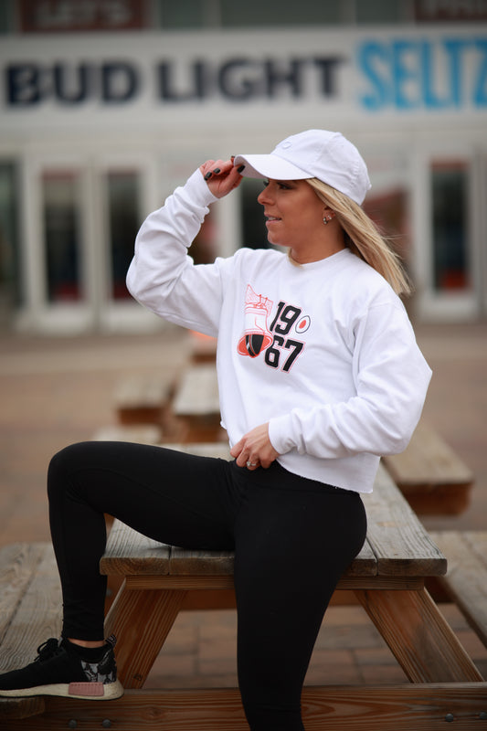 Hockey Bell sweatshirt- white