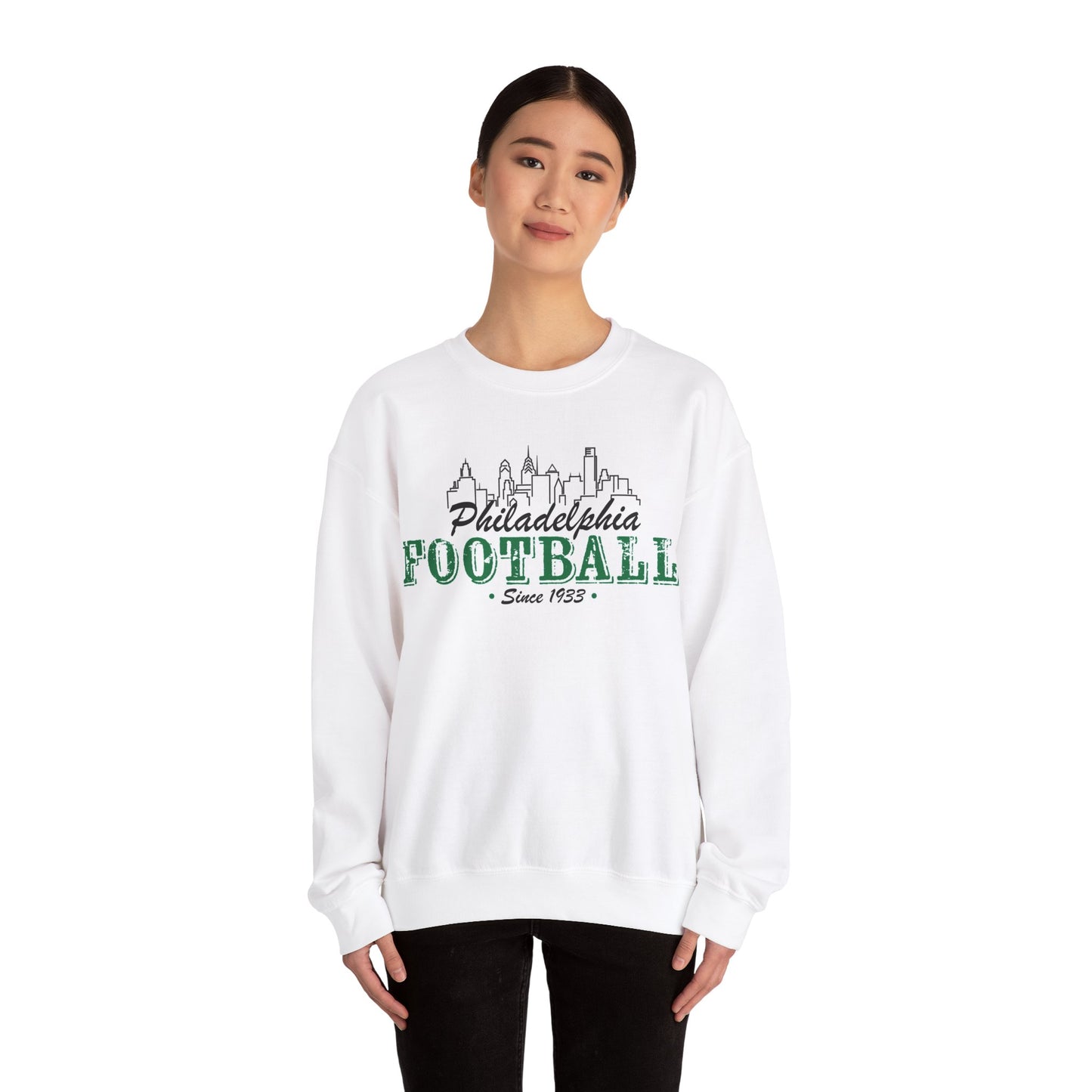 Philadelphia Skyline Football Crewneck Sweatshirt