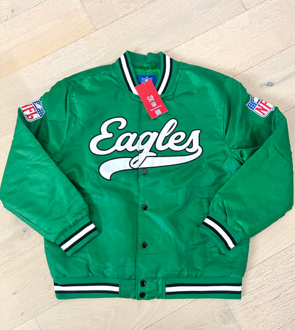 NFL Eagles satin embroidered Varsity Jacket