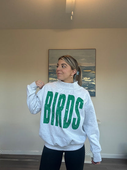 Birds Mockneck- Ash
