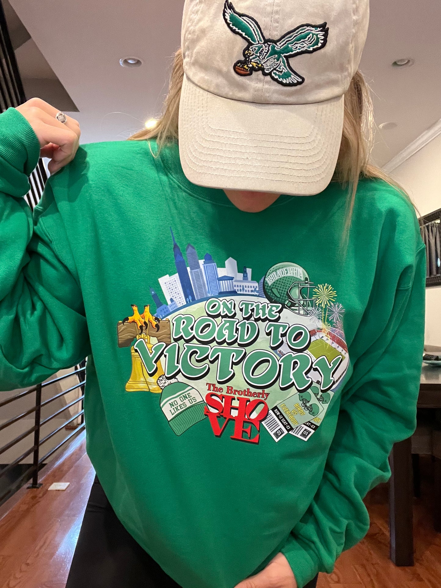 Road to Victory kelly green sweatshirt