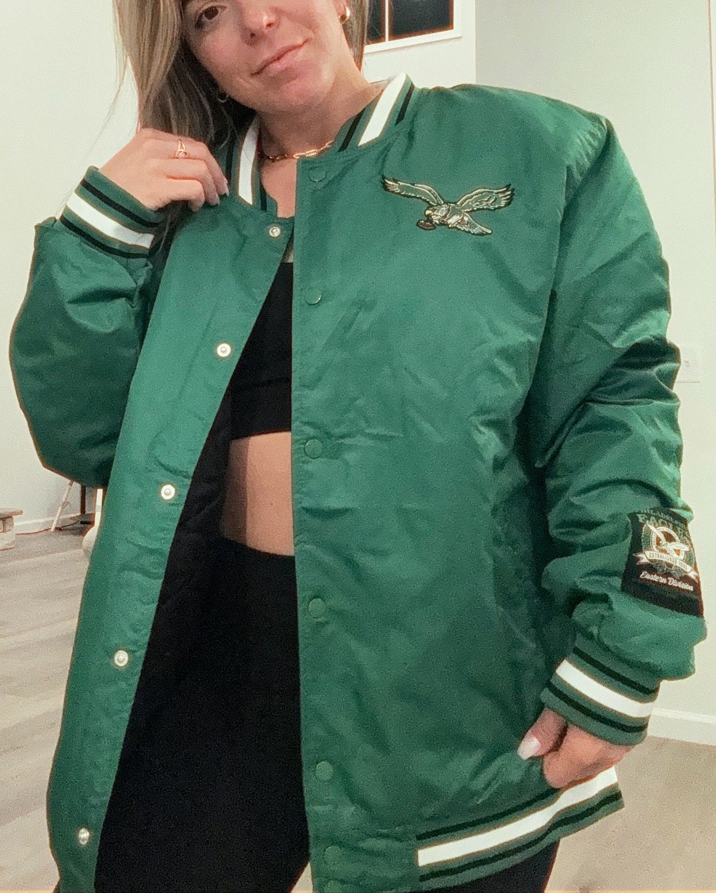 Vintage Philadelphia Eagles Bomber shops Jacket