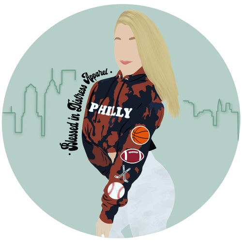 Retro Distressed Philly Sports Logo Green - Philly - Sticker