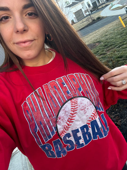 Distressed Phila Baseball solid