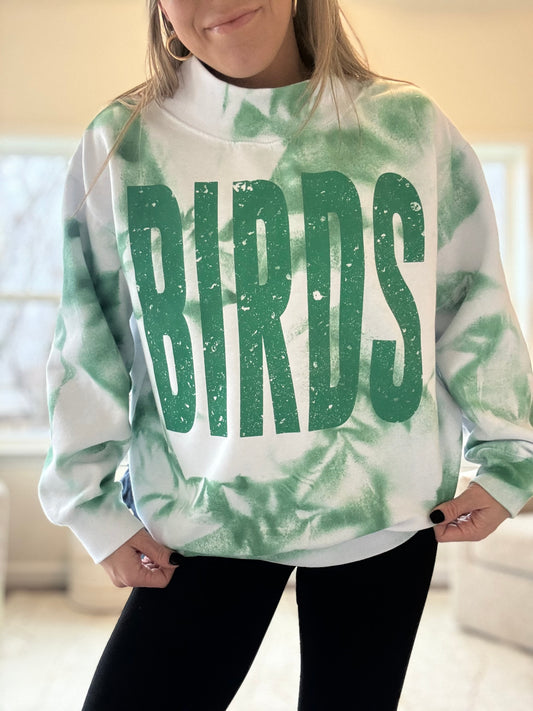 Birds Mockneck- spray dye