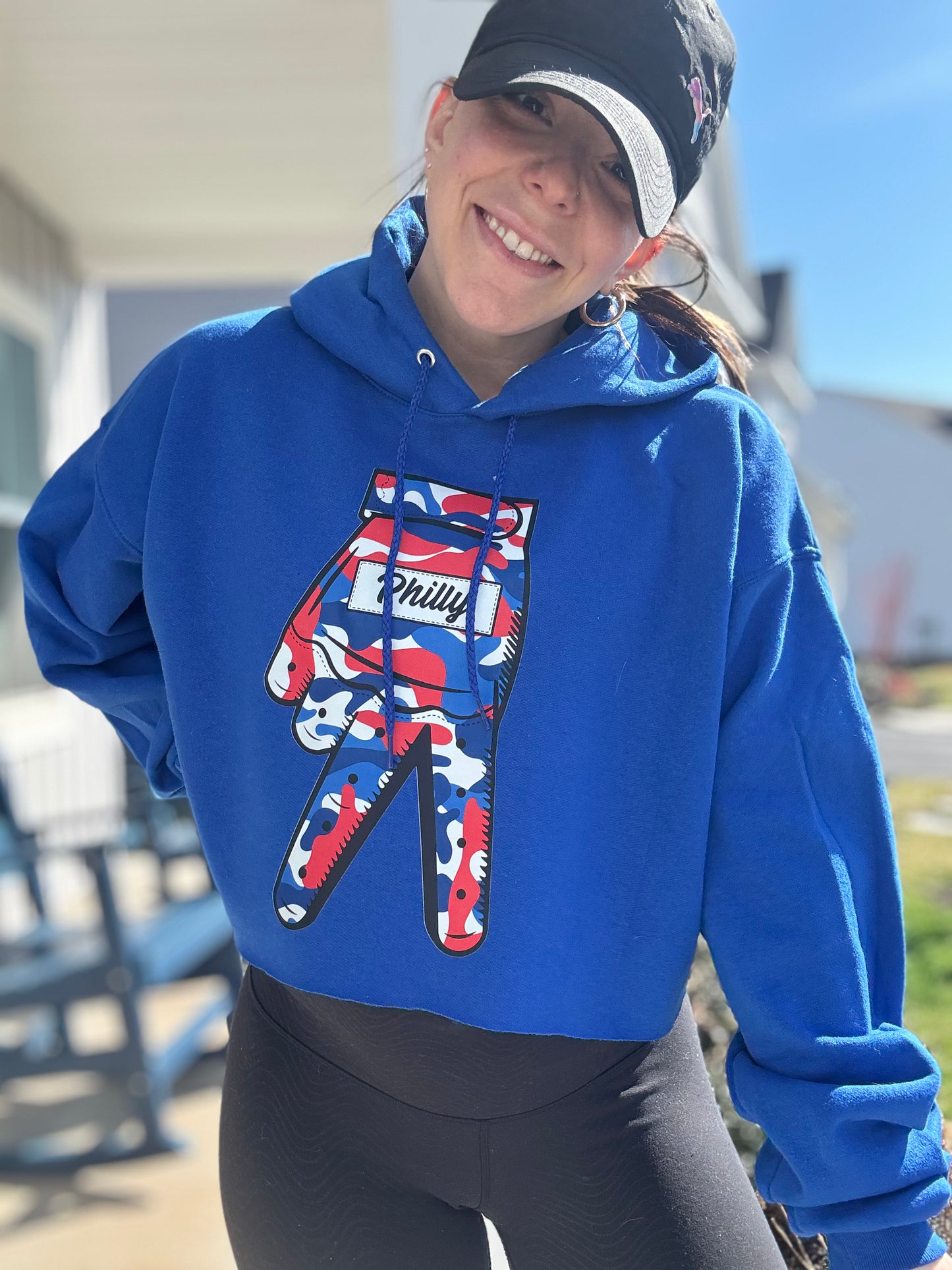 Dueces Down solid blue sweatshirt