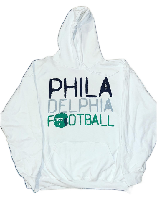 Phila Delphia football sweatshirt- solid white