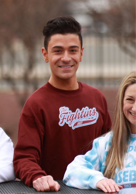 The Fightins sweatshirt- solid maroon