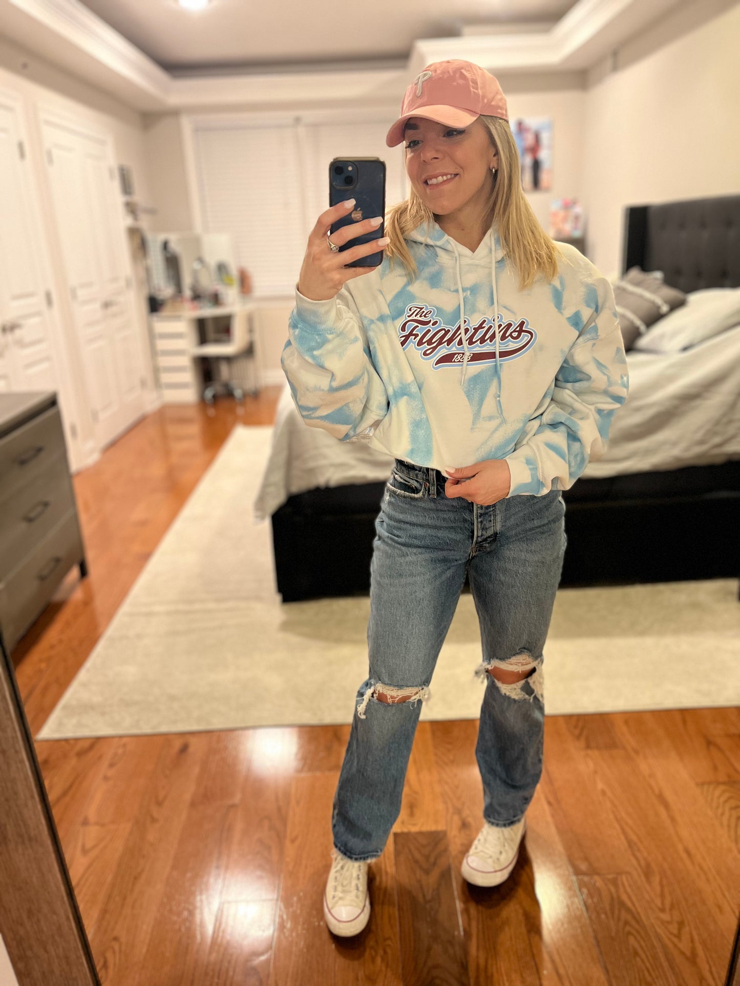 Spray dye Fightins sweatshirt