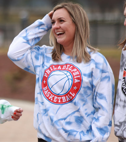 Spray Dye Basketball Badge sweatshirt