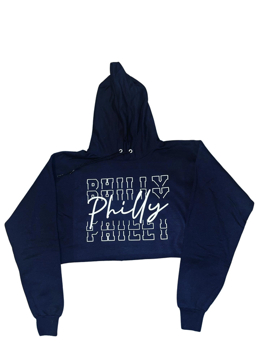 Philly layered lettering hoodie